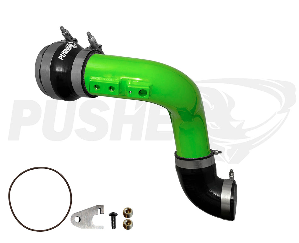 Pusher HD 3" Cold Side Charge Tube for 2017+ Ford F250/350 6.7L Powerstroke w/ Throttle Valve Adapter