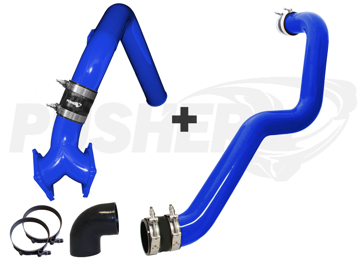 Pusher SuperMax Intake System and HD Driver-side Charge Tube for 2004.5-2005 Duramax LLY Trucks