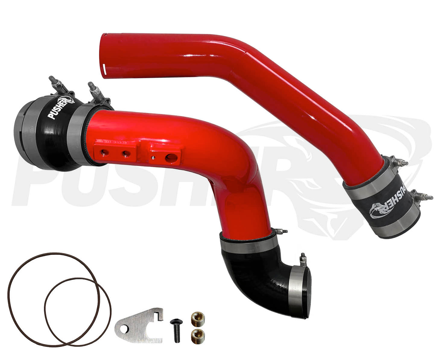 Pusher 3" Hot & Cold Side Charge Tubes for 2017-2022 Ford F250/350 6.7L Powerstroke w/ Throttle Valve Adapter