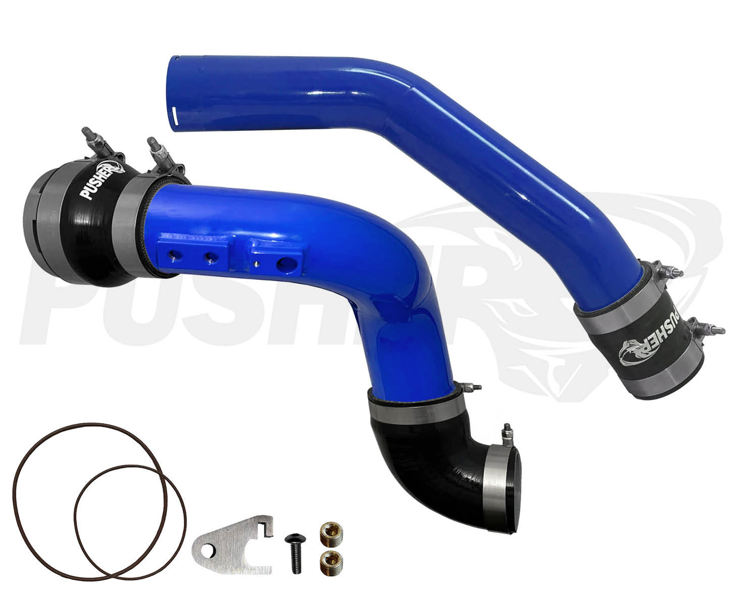 Pusher 3" Hot & Cold Side Charge Tubes for 2017-2022 Ford F250/350 6.7L Powerstroke w/ Throttle Valve Adapter