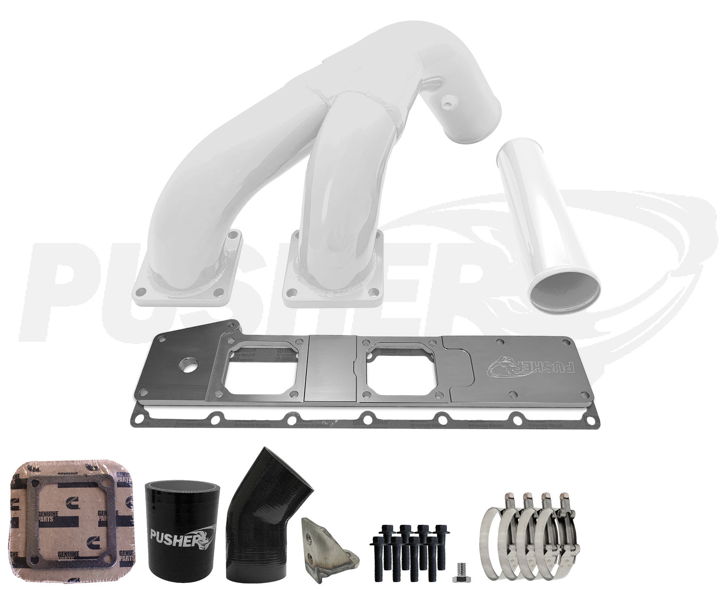 Pusher 3.5" MEGA Twin Intake System 1994-1998 Dodge Cummins 12v