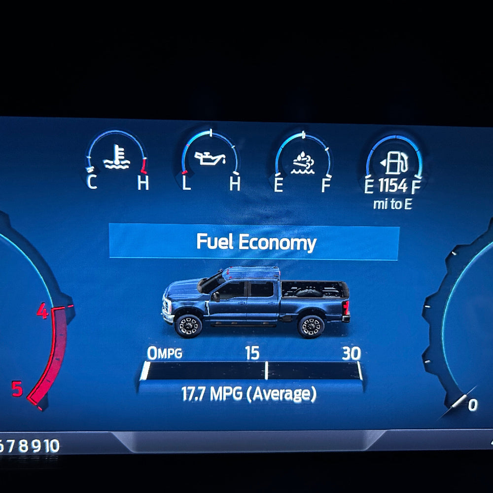 Ford Super Duty Distance to Empty readout after recalibration