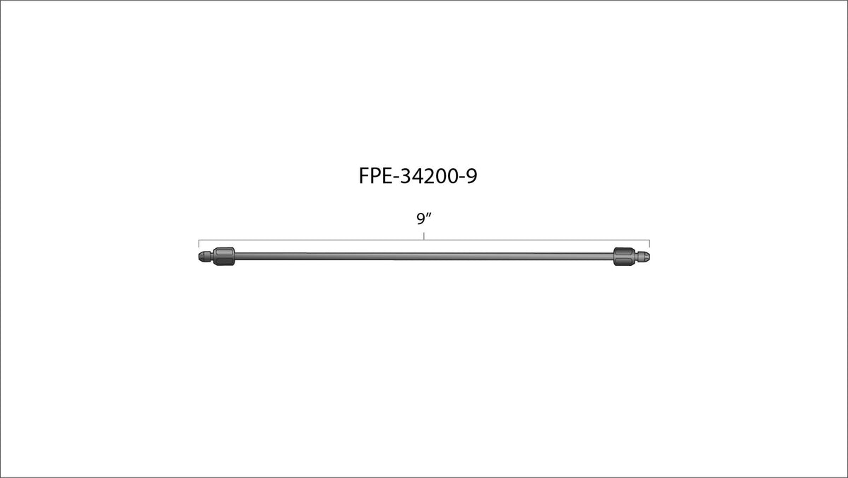 9 Inch High Pressure Fuel Line 8mm x 3.5mm Line M14 x 1.5 Nuts Fleece Performance