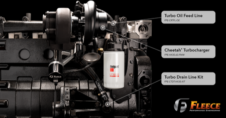 Turbocharger Drain Tube Kit for 1994-2002 5.9L Cummins Fleece Performance