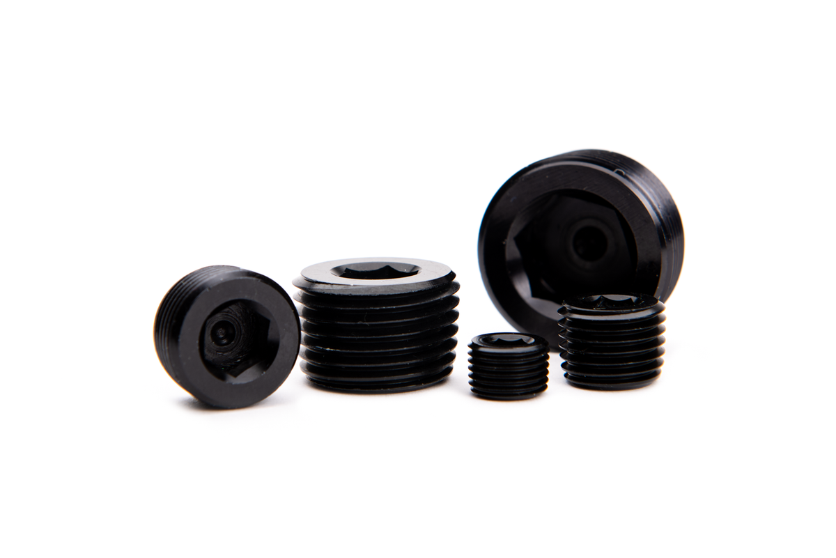 3/8 Inch NPT Hex Socket Plug Black Fleece Performance