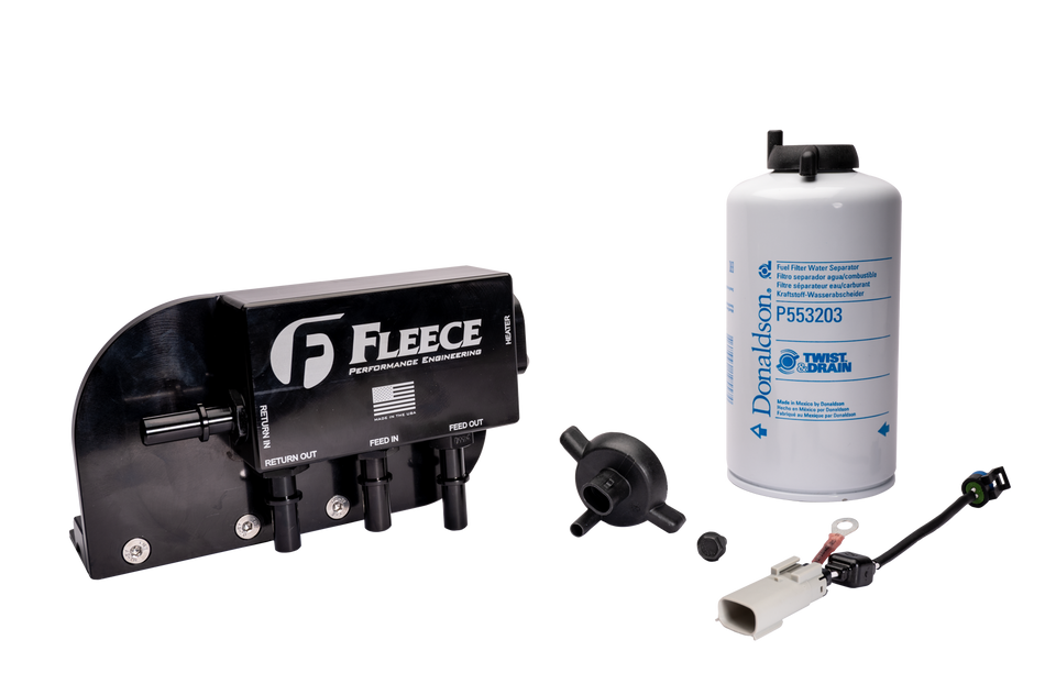 Fleece Under Bed Fuel Filter Assembly for 2017-2024 Ford F250-550