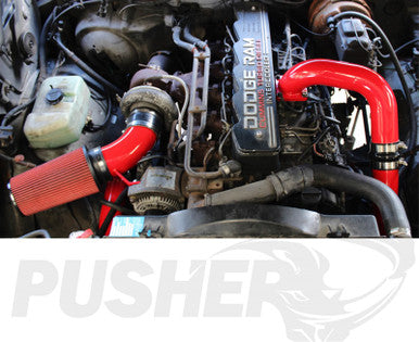 Pusher 3.5" MEGA Intake System with 3.5" Passenger Side Intercooler Tube 1994-1996 Dodge Cummins