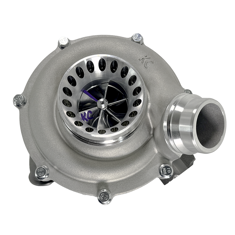 KC Jetfire turbo for 6.7L Powerstroke, side view